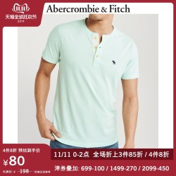 Abercrombie&Fitch男装 潮流标识款亨利式上衣 259728-1 AF