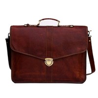 中亚Prime会员：Satchel and Fable Leather 18 Inch Retro Leather 邮差包