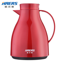 HAERS 哈尔斯 玻璃内胆保温壶 1L 红色