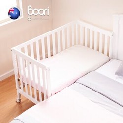 Boori哈伦婴儿床 实木宝宝床澳洲进口拼接床多功能床儿童床幼儿床安全环保植物油BB床 B-HECO 薏米白