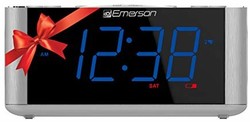 Emerson CKS1708 SmartSet闹钟收音机，带USB充电器，调光器和1.4英寸LED显示屏