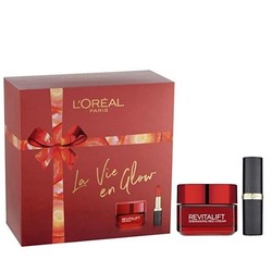 L'OREAL PARIS 巴黎欧莱雅 La Vie En Glow 光耀人生 美妆礼盒（红参面霜50ml+小黑管口红#347） *3件