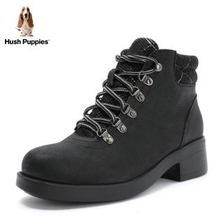 Hush Puppies 暇步士 N1D05DD8 厚底黑色英伦风机车马丁靴女
