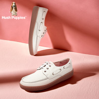 Hush Puppies 暇步士 小白鞋女软皮鞋