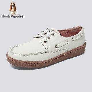 Hush Puppies 暇步士 小白鞋女软皮鞋