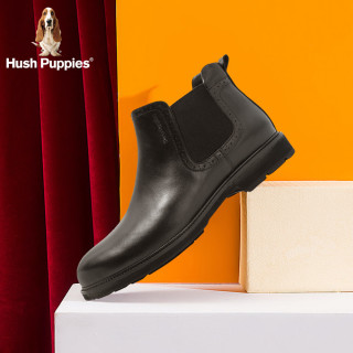 Hush Puppies 暇步士 切尔西靴男英伦风商务休闲皮靴