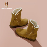 Hush-Puppies-暇步士冬季专柜同款女雪地靴毛里W1F12DZ8