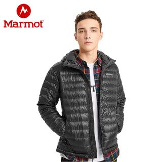 Marmot 土拨鼠 户外运动蓬羽绒服 曜石黑001 L 欧码偏大