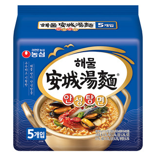 NONGSHIM 农心 韩国进口海鲜味安城汤面 方便面五连包112g*5包