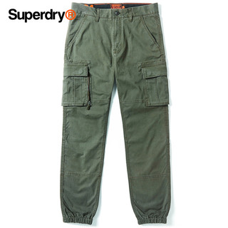 Superdry 极度干燥 男束脚多口袋长裤工装裤男 军绿色 33