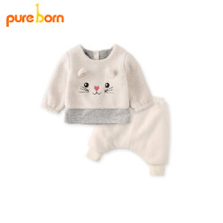 博睿恩 Pureborn P74T12 男女宝宝加绒加厚套装 *3件