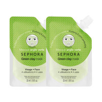 丝芙兰（SEPHORA）面膜系列 清洁平衡泥膜 毛孔细致嫩肤35g*2