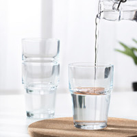 CAVARO 卡瓦罗 杯子 透明玻璃 待客家用玻璃水杯牛奶杯 6件套 *2件