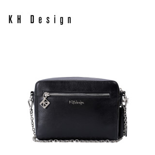 KH Design 明治 真皮格子时尚小方包
