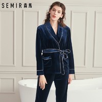 Semir 森马 1D058700025 女士丝绒长袖套装睡衣