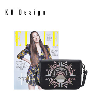 KH Design 明治 女包刺绣斜挎包真皮小方包