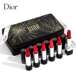 Dior 迪奥 烈艳蓝金唇膏烟花限量版套装（滋润999+哑光999+028+520+666+080）限量款礼盒