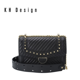 KH Design 明治 真皮链条包时尚单肩包