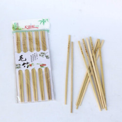 10双装居家竹筷子 原色家用筷 一套 10双