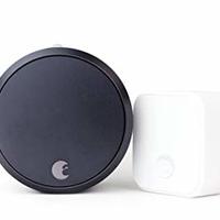 August Smart Lock Pro + 智能锁，深灰色，与Alexa配合使用