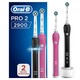 中亚Prime会员、再降价：BRAUN 博朗 Oral-B 欧乐-B Pro 2 2900 3D智能电动牙刷 2支装