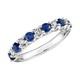 黑五全球购：Blue Nile Tessere 18k白金蓝宝石和钻石交错结婚戒指（1/6 克拉总重量，H色，VS2净度）