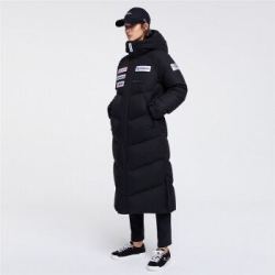 DESCENTE迪桑特 瑞士国家高山滑雪队 女子长款羽绒服 D9432SDJ63 黑色-BK S(160/80A)