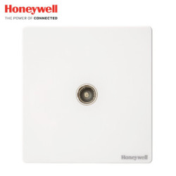 霍尼韦尔(honeywell)开关插座面板 一位电视插座 86型单联电视插座 境尚系列白色 *3件