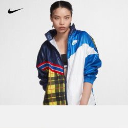 耐克 NIKE SPORTSWEAR NSW 女子梭织格纹夹克 BV4738 BV4738-492 M+凑单品