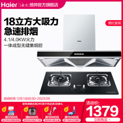 Haier/海尔 E900T2S+QE5B1大吸力抽油烟机燃气灶具套餐烟灶套装