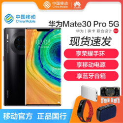华为新品 Mate30 Pro 5G版手机 全网通 亮黑色 8G+256G(手环套装)