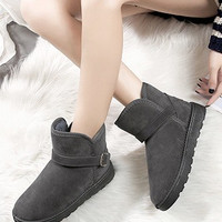 妙钻 女士加绒雪地靴