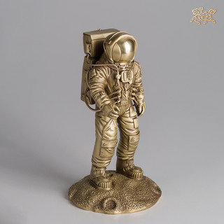 铜师傅 全铜摆件《登月（小号）》限量3000套 铜工艺品 宇航员