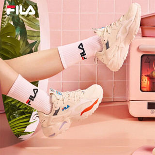 FILA  TRACER 经典跑鞋2019新款老爹鞋女休闲鞋跑步鞋运动鞋女鞋 奶油白-GD 37.5