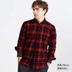 UNIQLO 优衣库 421205 男款法兰绒格子衬衫