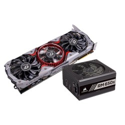 COLORFUL 七彩虹 RTX2070 SUPER Advanced OC 独立显卡 + 海盗船 RM650X 额定650W 全模组 电源