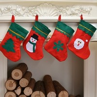 大小号圣诞袜子装礼物袋礼品袋老人袜装饰袜圣诞节挂件儿童糖果袋