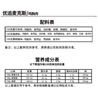 NUTRIMAX 优追麦克斯 鸡胸肉健身餐代餐即食150g