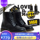 Dr.martens 马汀博士1460经典款 光面硬皮8孔马丁靴 男女同款 经典黑 UK7(約25.5-26.0cm)