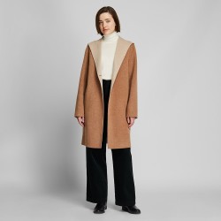 UNIQLO 优衣库 420227 女款双面呢连帽大衣