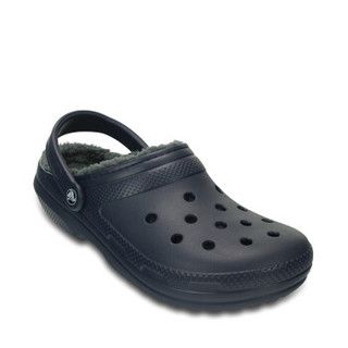 crocs 卡骆驰 休闲男女鞋 经典暖棉情侣平跟软底拖鞋/203591 深蓝/炭灰-459 46(290mm)