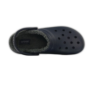 crocs 卡骆驰 休闲男女鞋 经典暖棉情侣平跟软底拖鞋/203591 深蓝/炭灰-459 46(290mm)