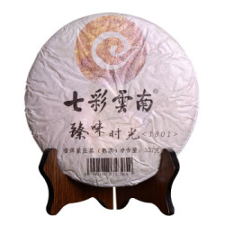 七彩云南 普洱茶 熟茶 2018年 臻味时光 357克