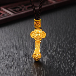 中国黄金黄金项链如意足金项链金项链男新款珠宝首饰定价