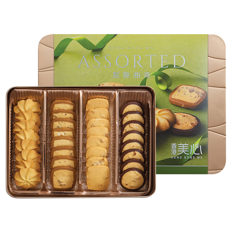 maxims   美心 松脆曲奇4口味饼干礼盒  272g