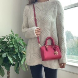 MICHAEL KORS 迈克·科尔斯 Ciara Saffiano 女士手提斜挎包 小号