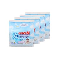 GOON 大王 盒装湿纸巾补充装 70张/包 12包装 4袋 *4件