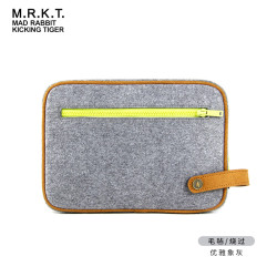 MRKT马克兔班森手拿包洗漱包毛毡包旅行杂物包大号化妆包旅行包