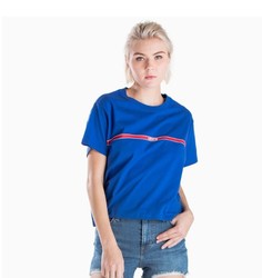 Levi's 李维斯69973-0028 女士蓝色圆领印花短袖T恤