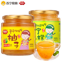 福事多蜂蜜柚子柠檬茶600g*2瓶水果茶韩国风味蜂蜜茶柚子酱花茶